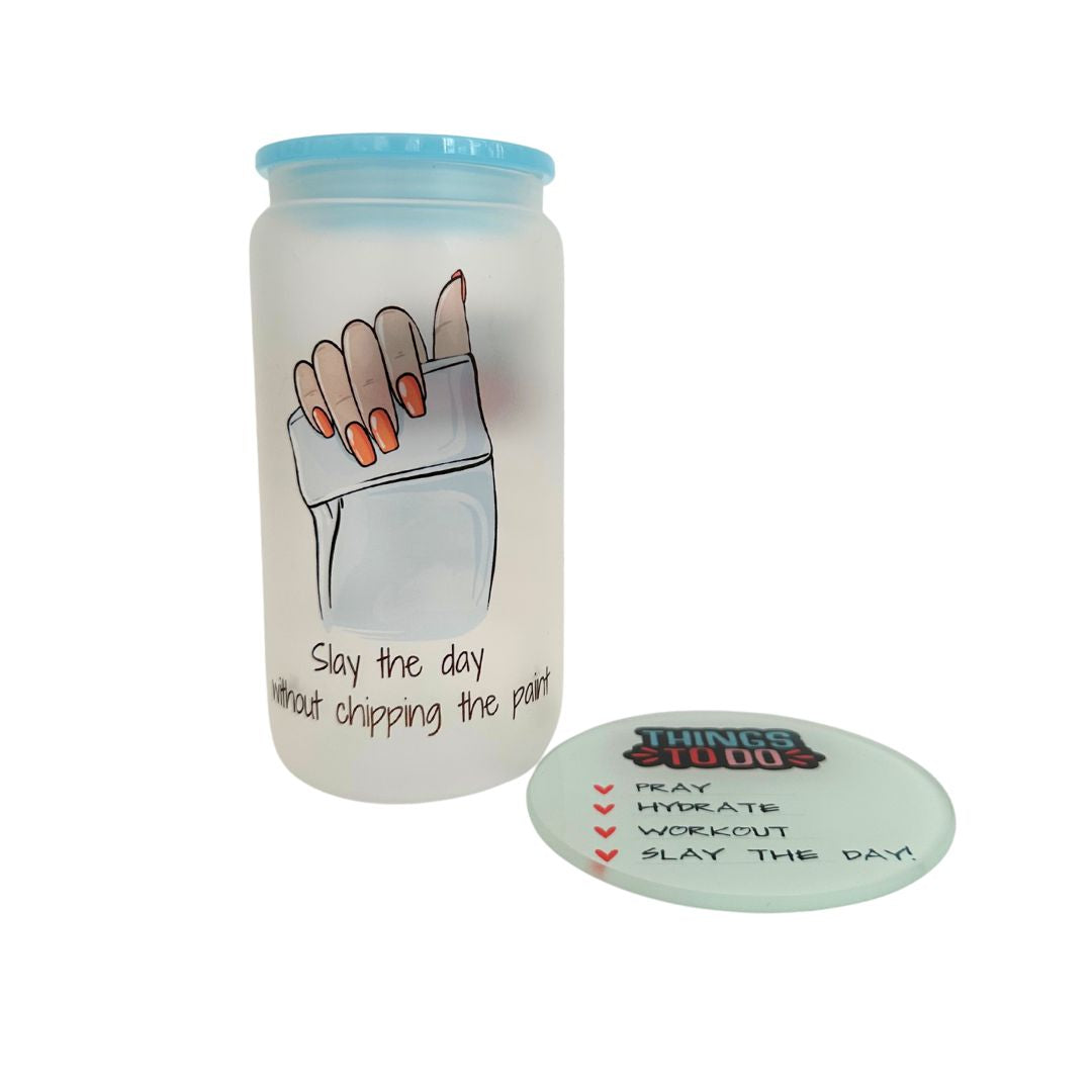 Don't chip the paint 16oz Glass cup