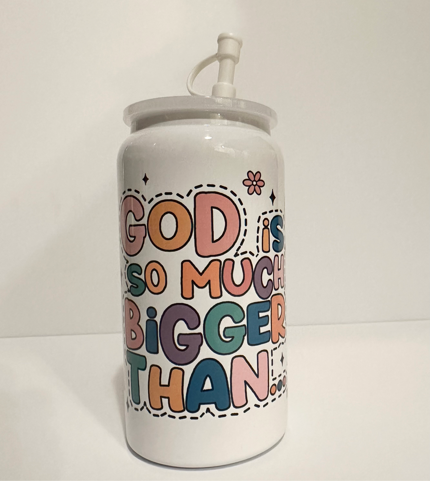 God Is Bigger tumbler 16oz Can