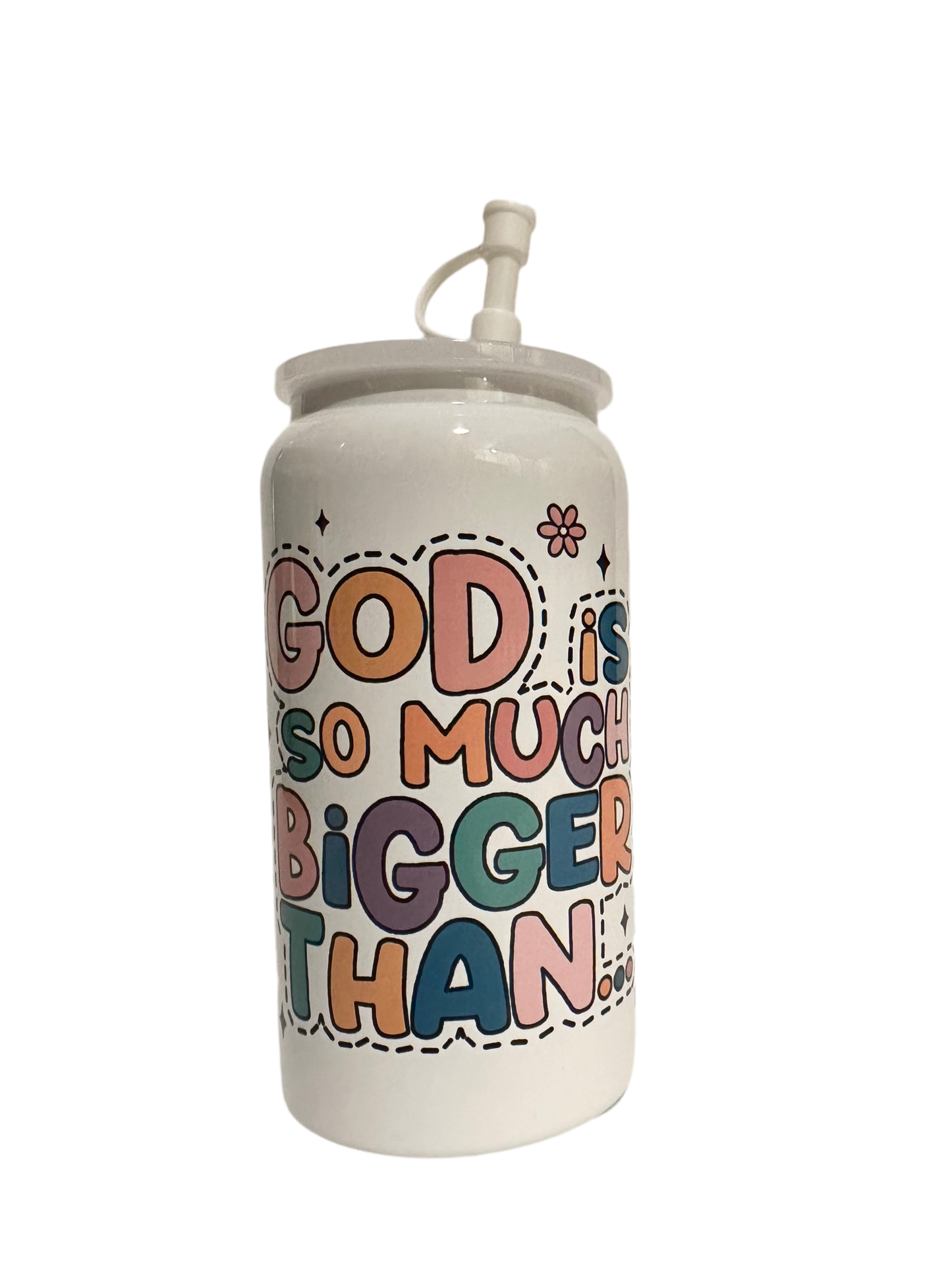 God Is Bigger tumbler 16oz Can