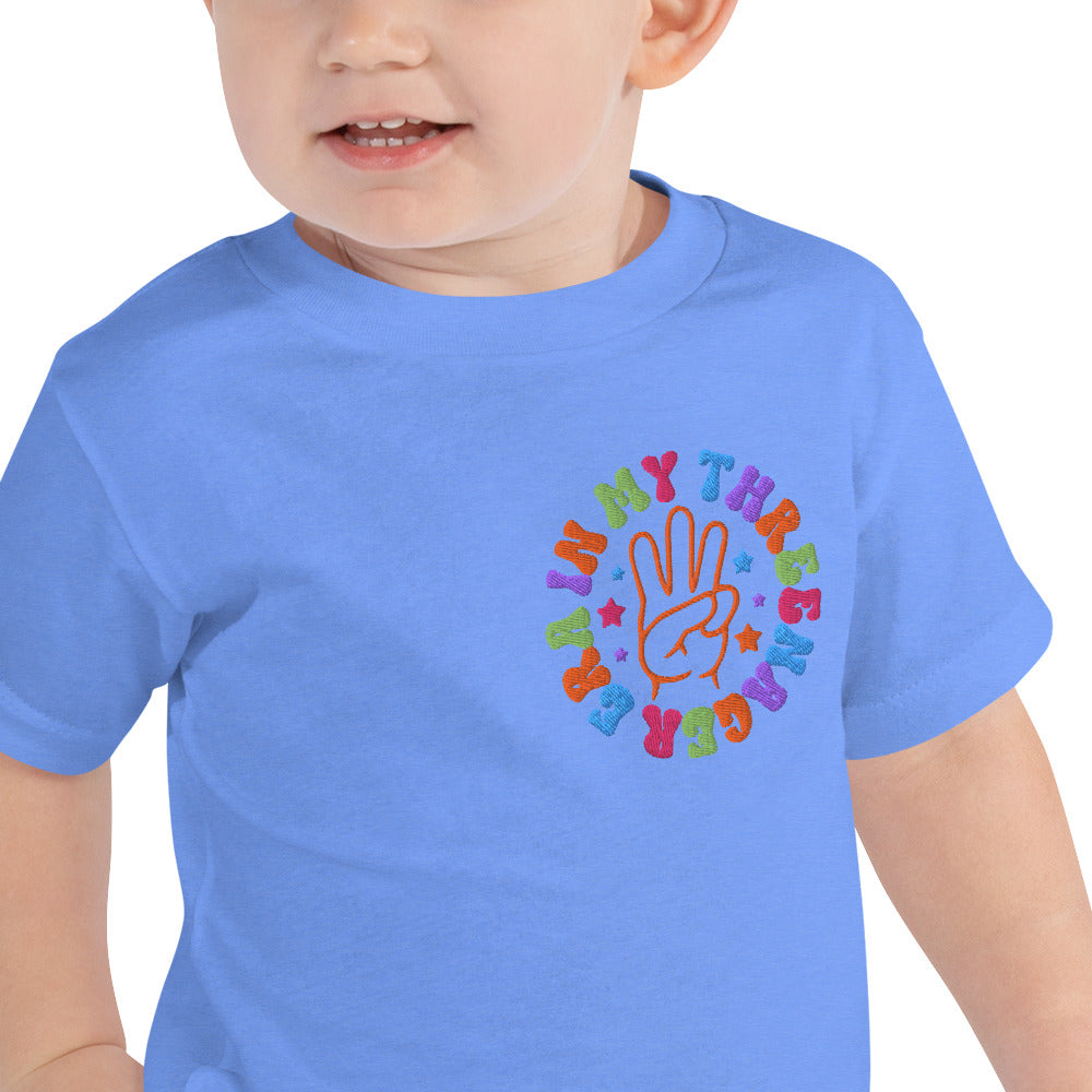 Threenager Embroider Toddler Tee