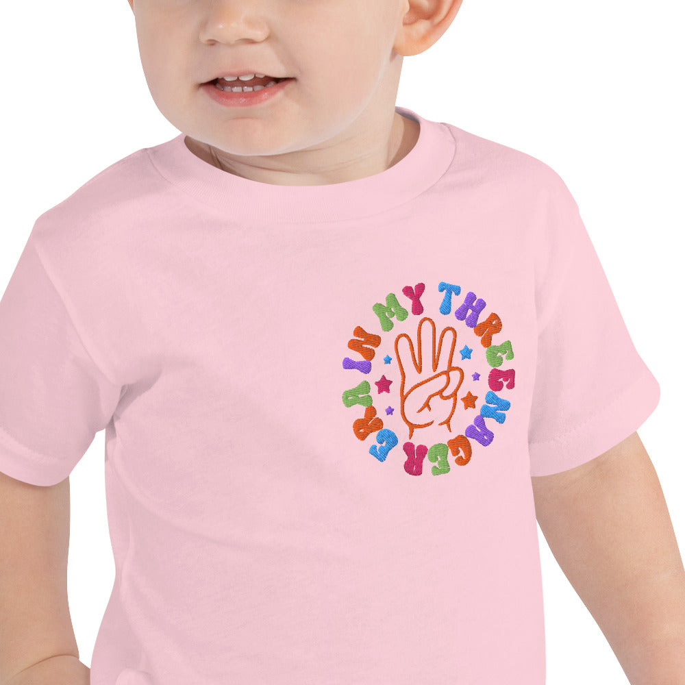 Threenager Embroider Toddler Tee