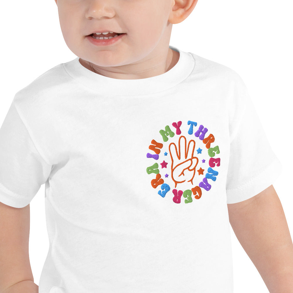Threenager Embroider Toddler Tee