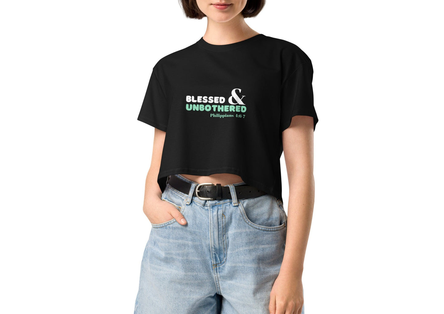 Blessed & Unbothered crop top