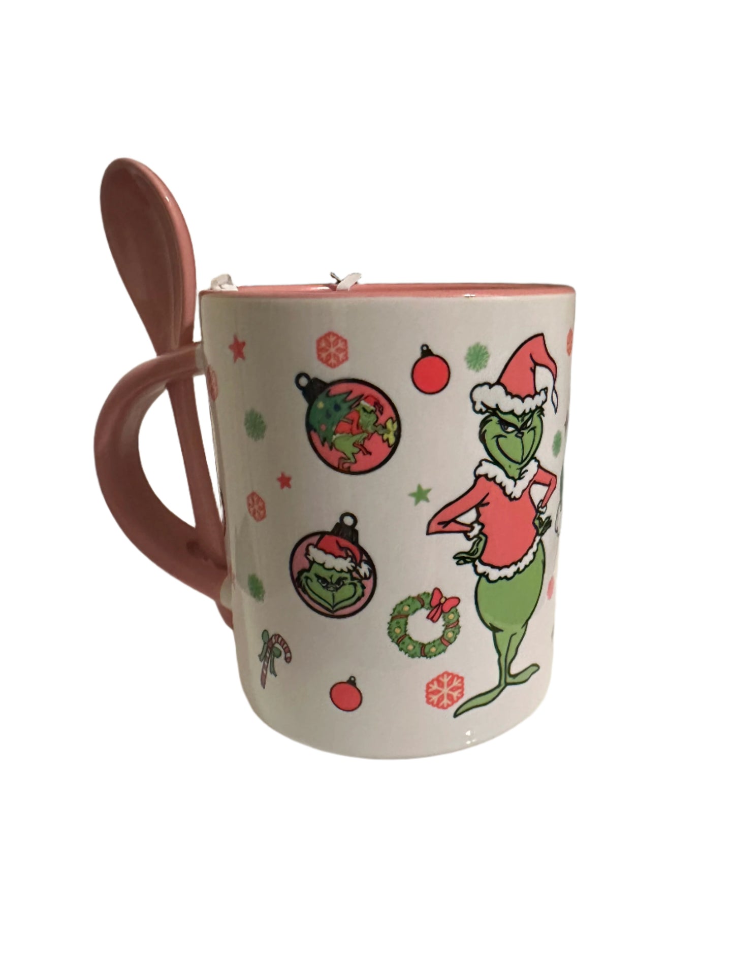Grinch Mode 11 oz mug with spoon