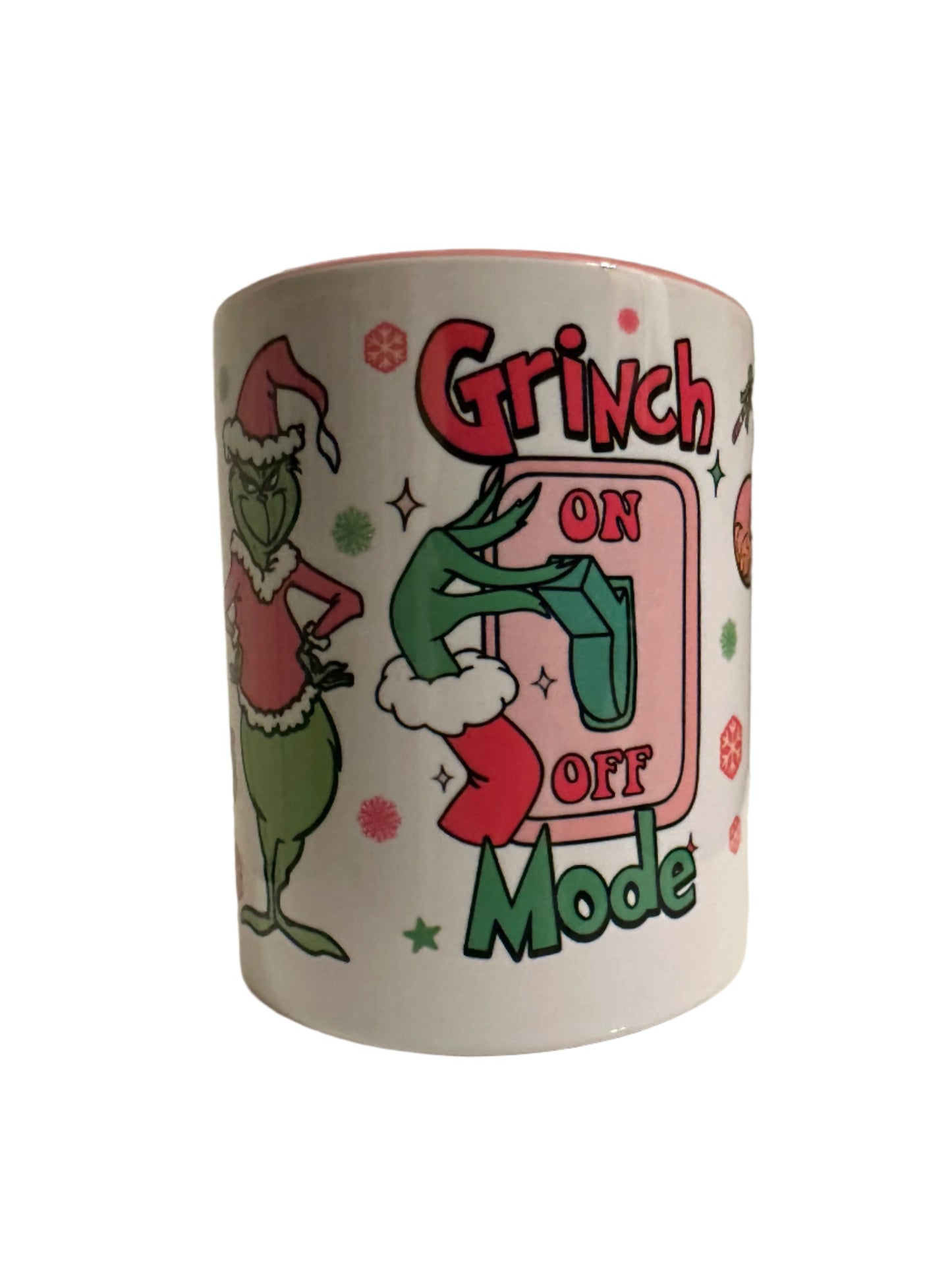 Grinch Mode 11 oz mug with spoon