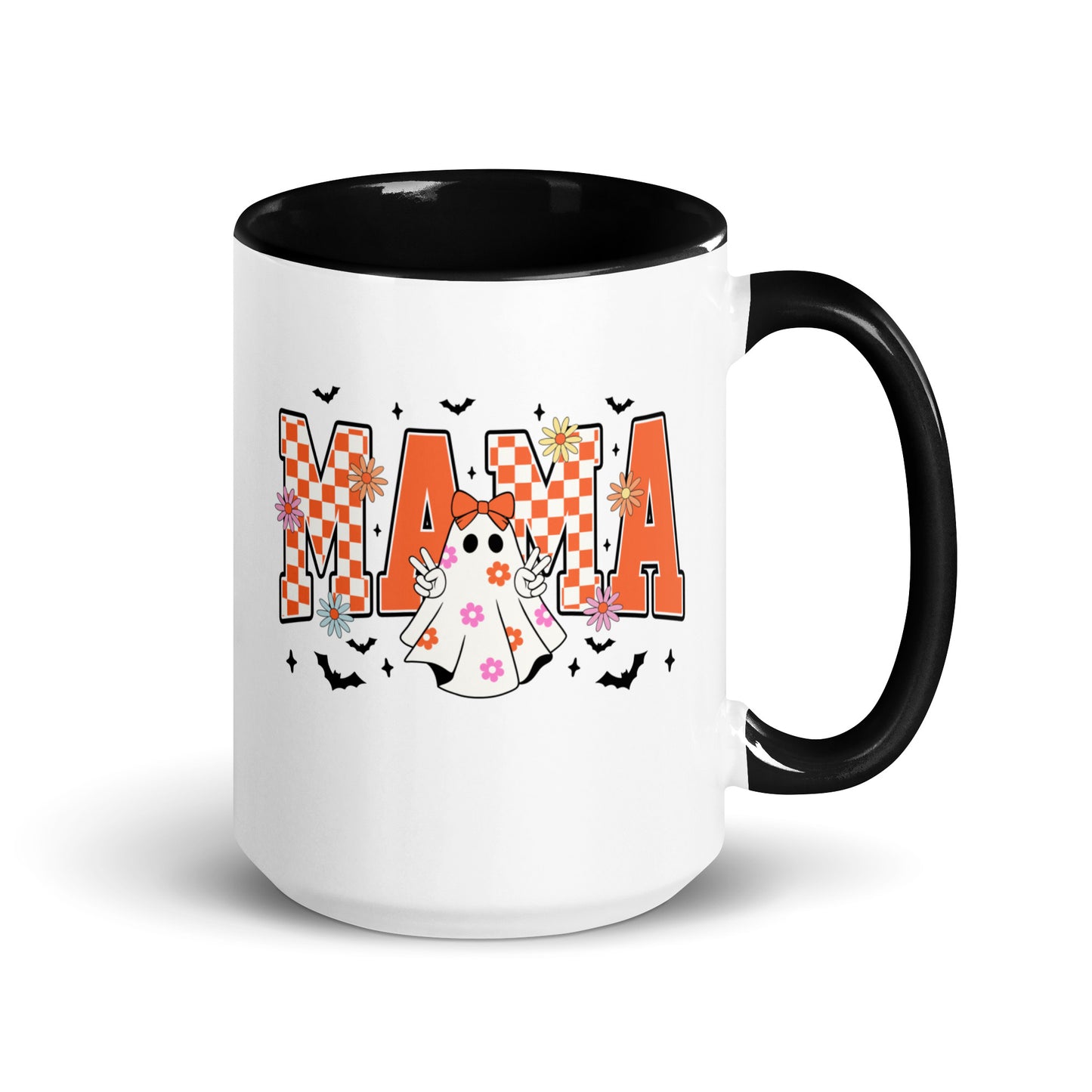 Groovy Momma Ghost coffee mug 15oz black handle Halloween cup