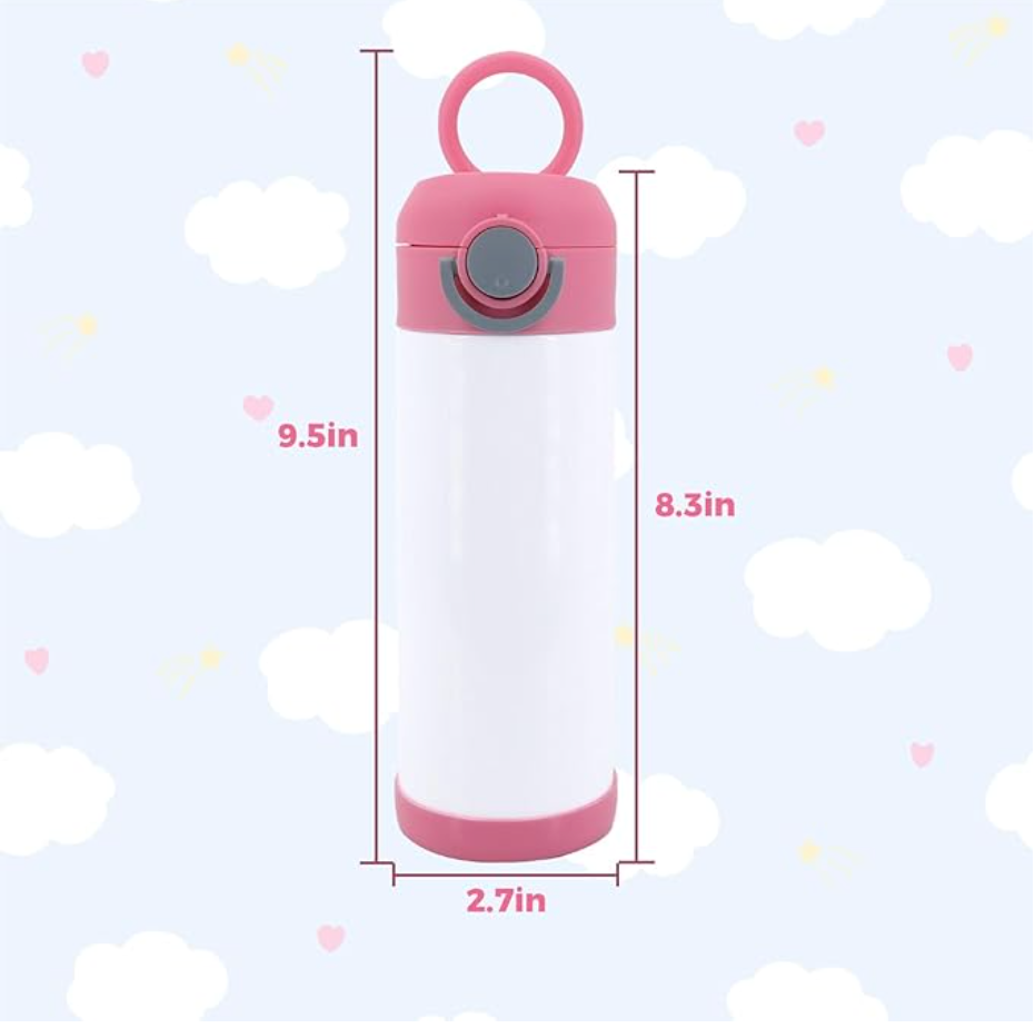 Lilo & Stitch Inspired Kids Tumbler – 12 oz Personalized Name Water Bottle