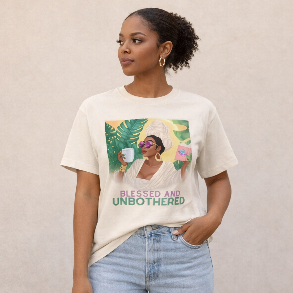Blessed & Unbothered Peace of Mind Graphic Women’s boxy tee