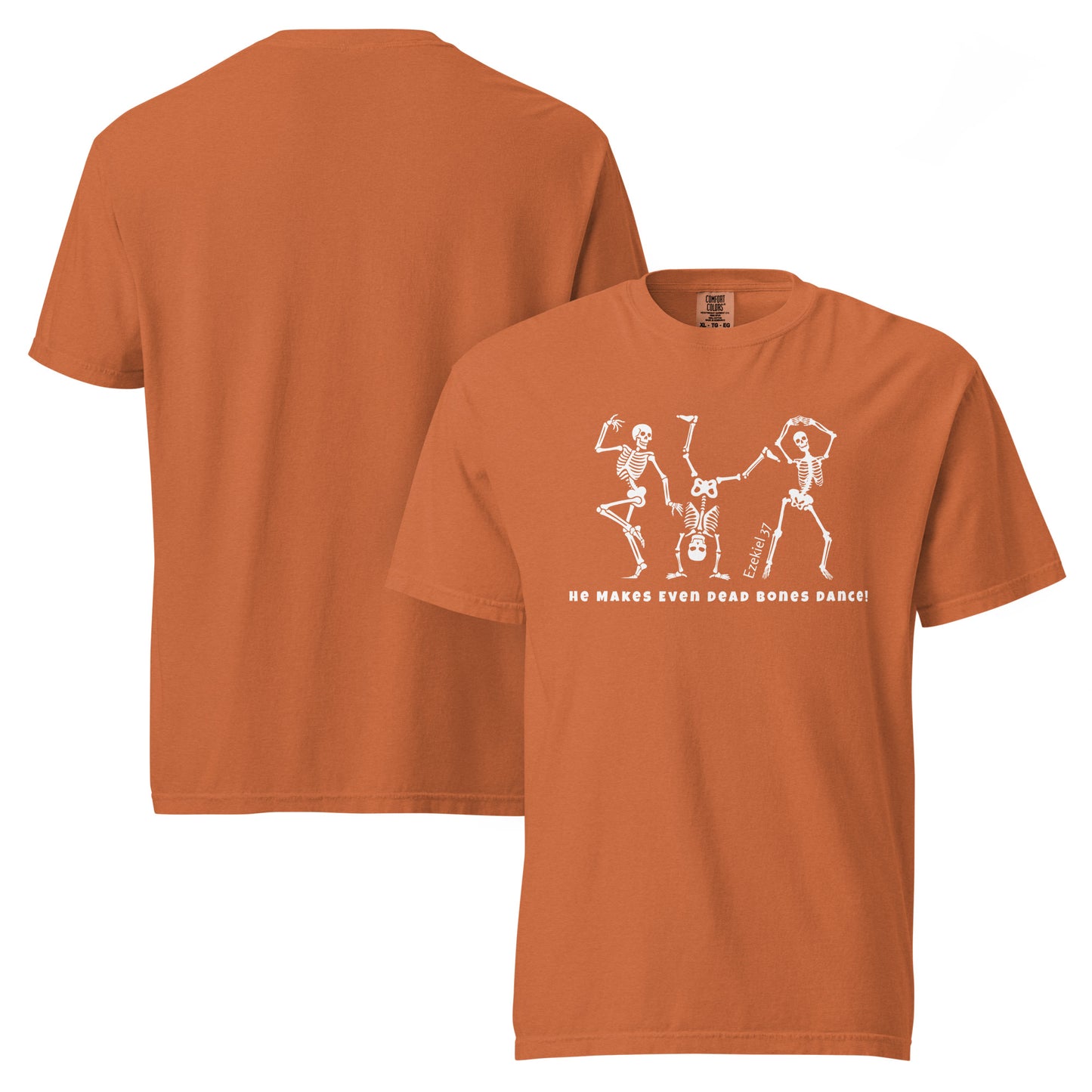 Yam “Dancing Bones Tee” unisex Halloween T-shirt, Ezekiel 37