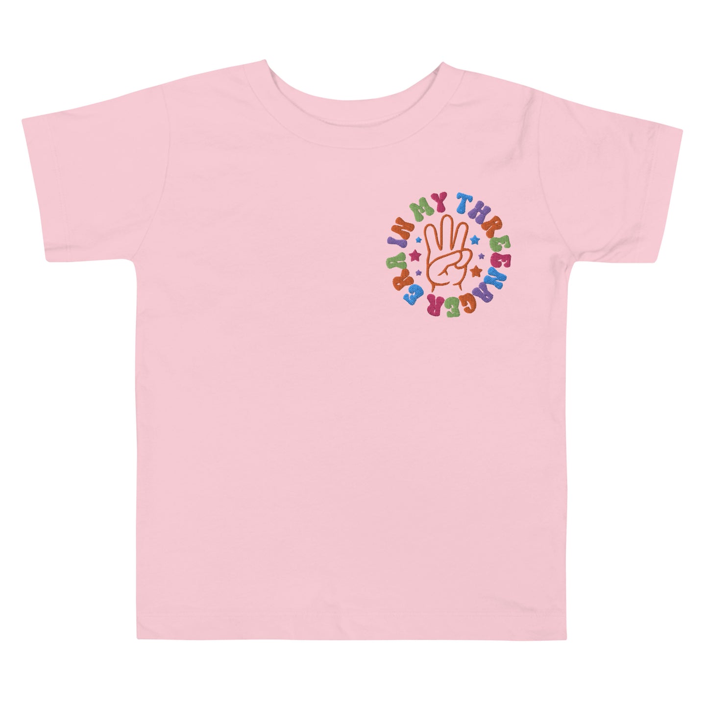 Threenager Embroider Toddler Tee