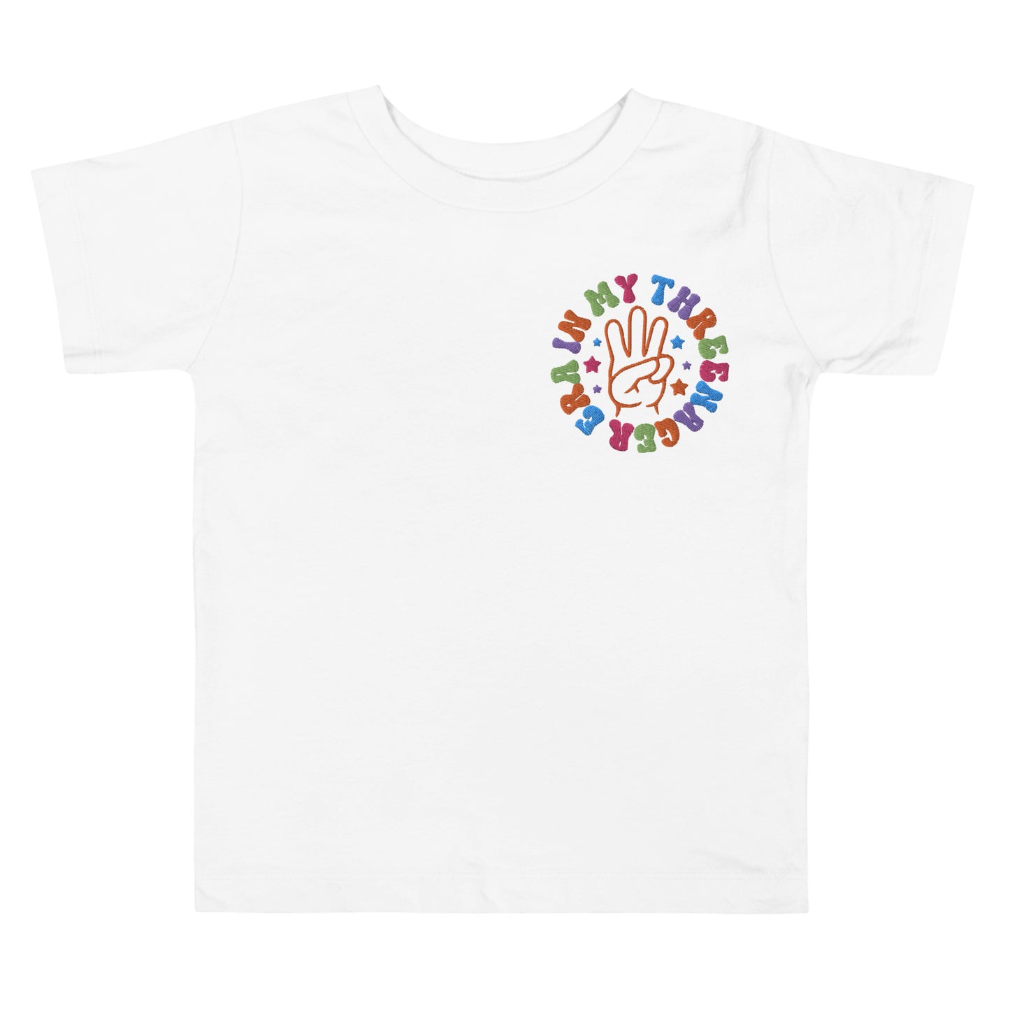 Threenager Embroider Toddler Tee