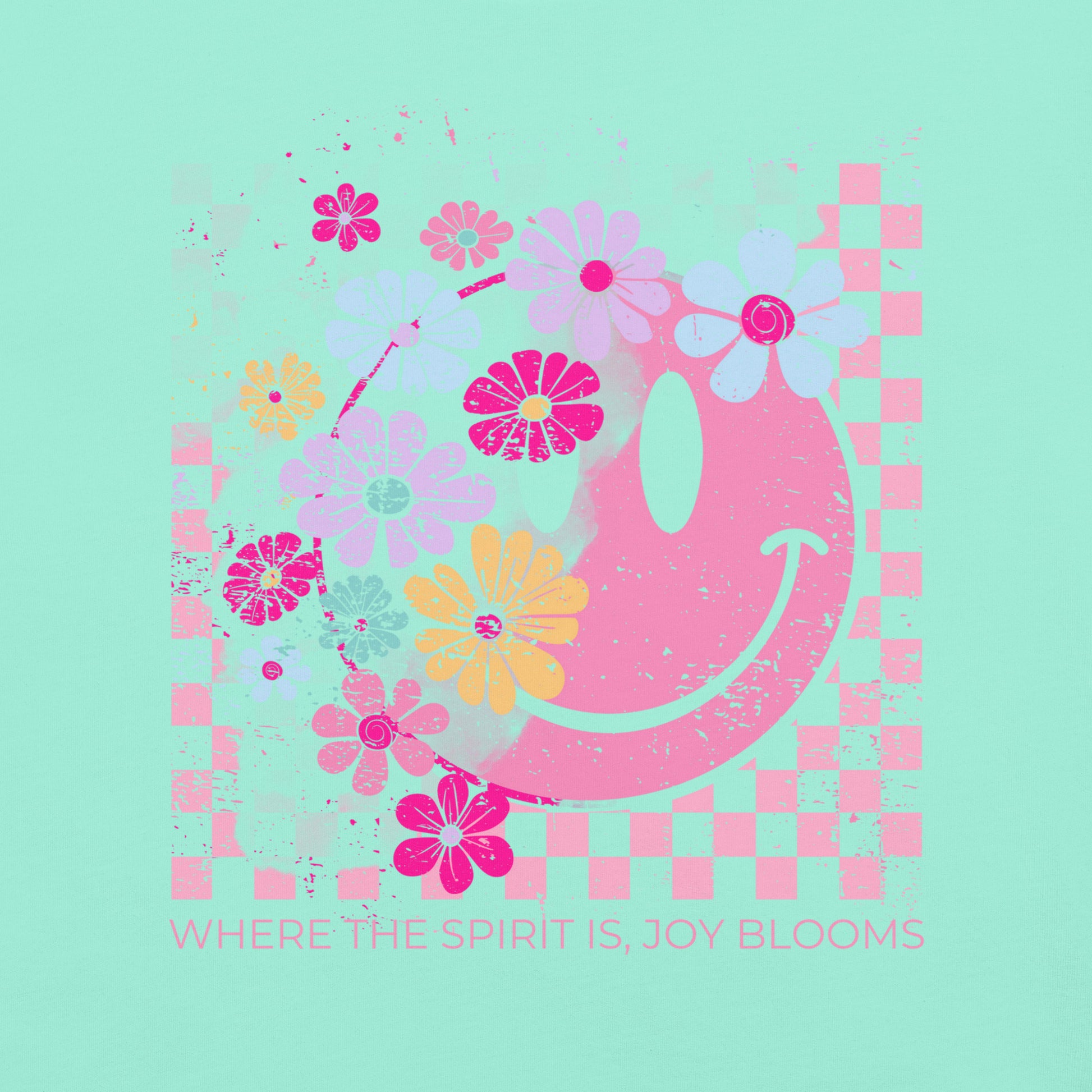 Joy Blooms Faith Tee | Christian Smiley Floral Shirt