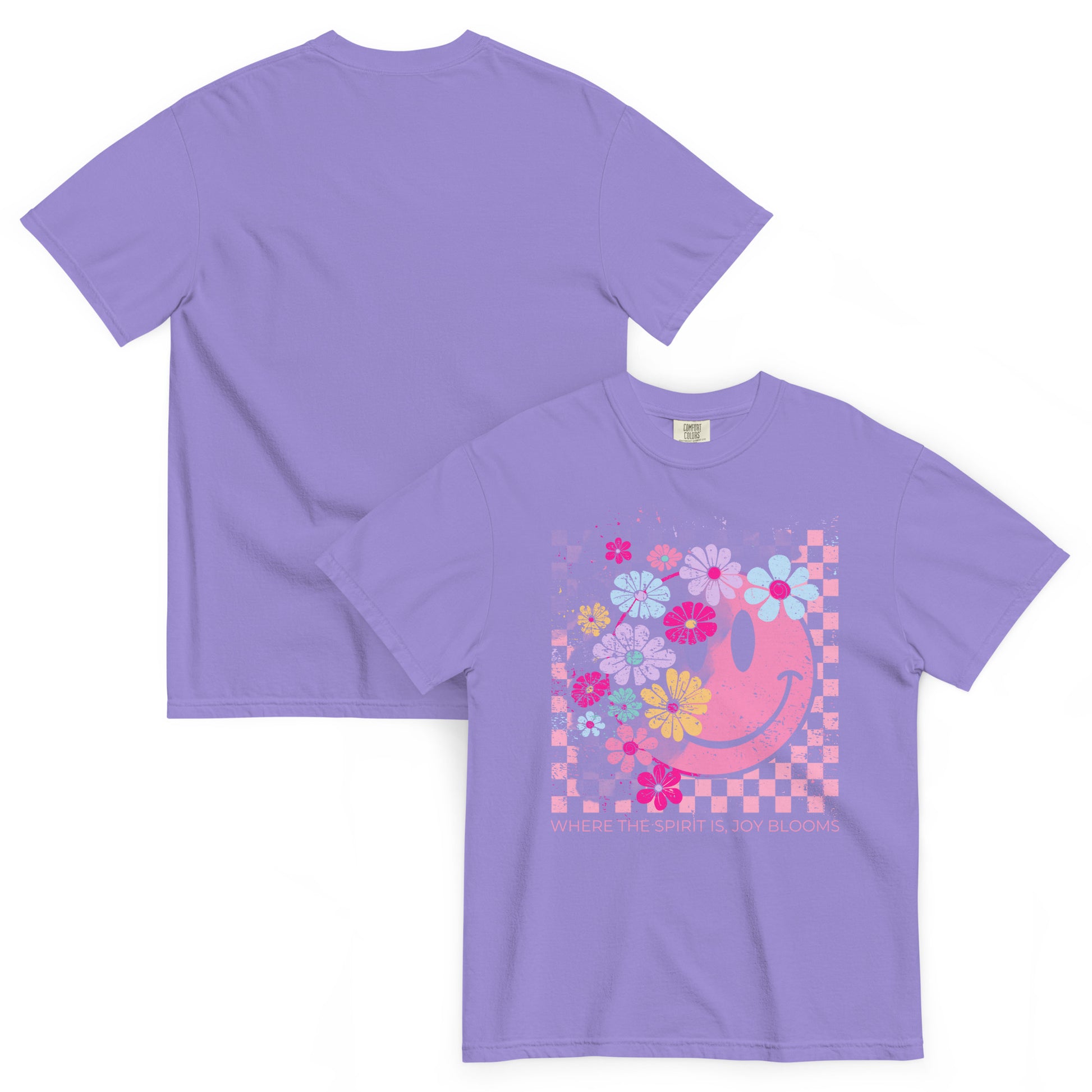 Joy Blooms Faith Tee | Christian Smiley Floral Shirt