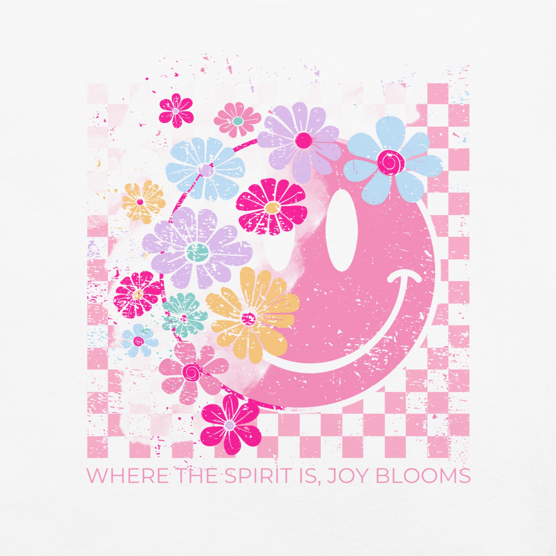 Joy Blooms Faith Tee | Christian Smiley Floral Shirt