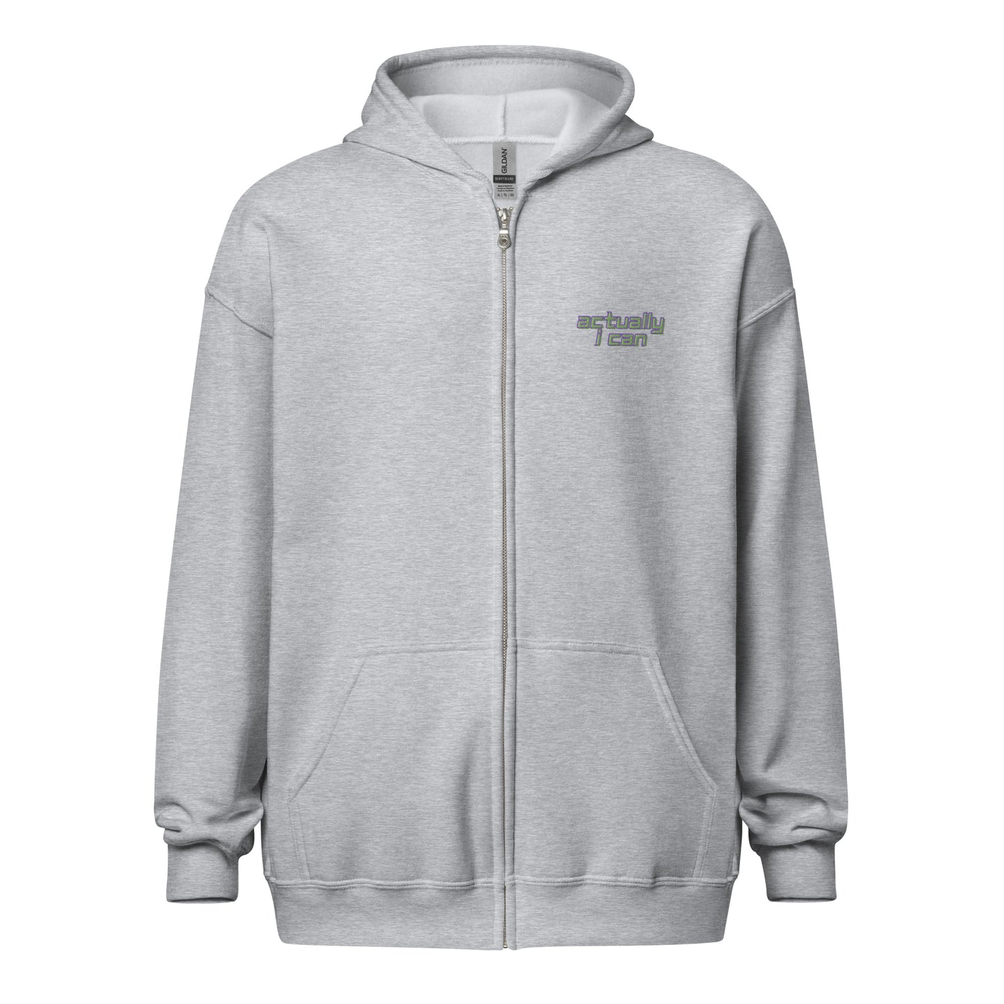Actually I Can Unisex heavy blend zip hoodie