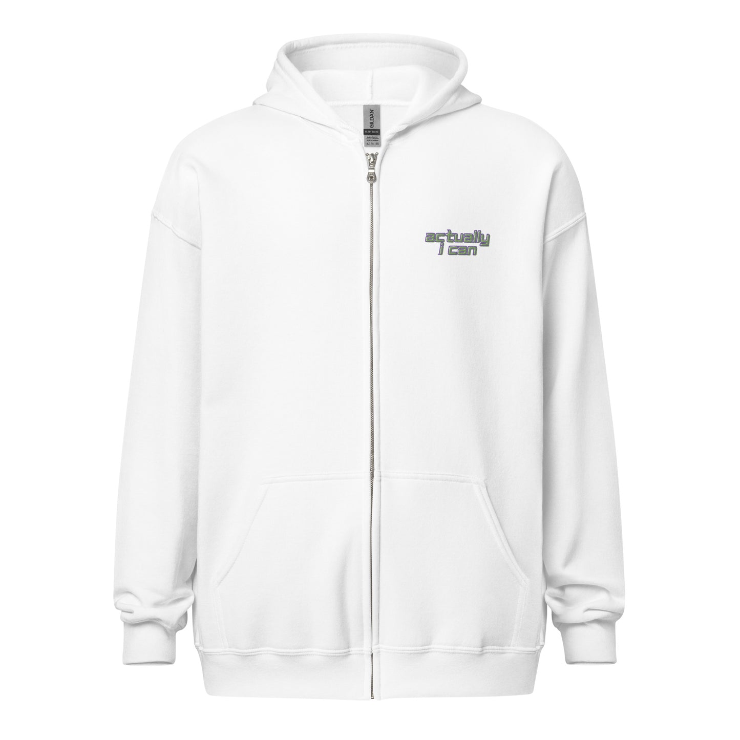 Actually I Can Unisex heavy blend zip hoodie
