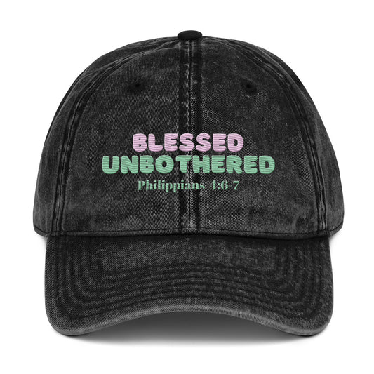 Blessed Unbothered Vintage Cap