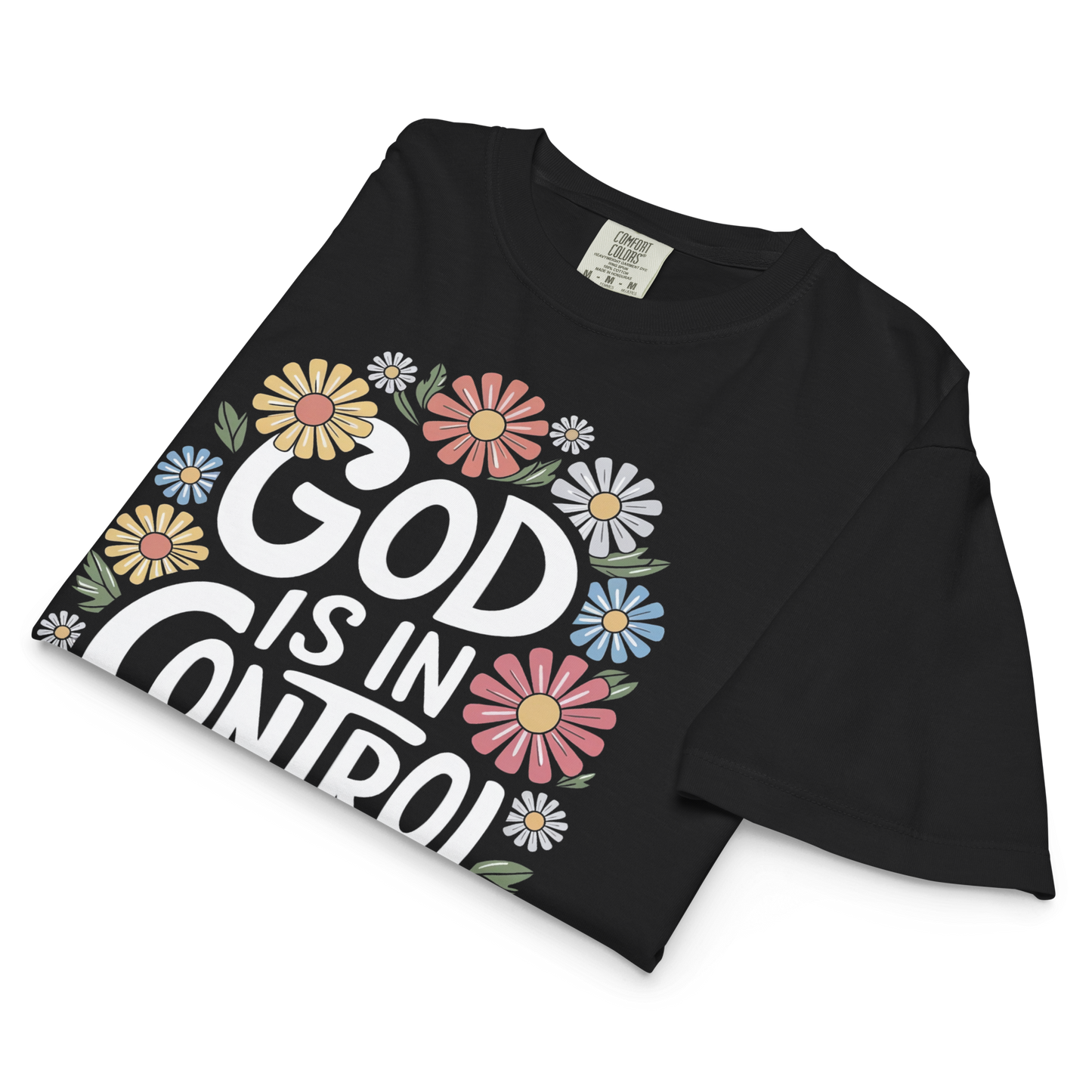 God Is in Control Women’s boxy tee