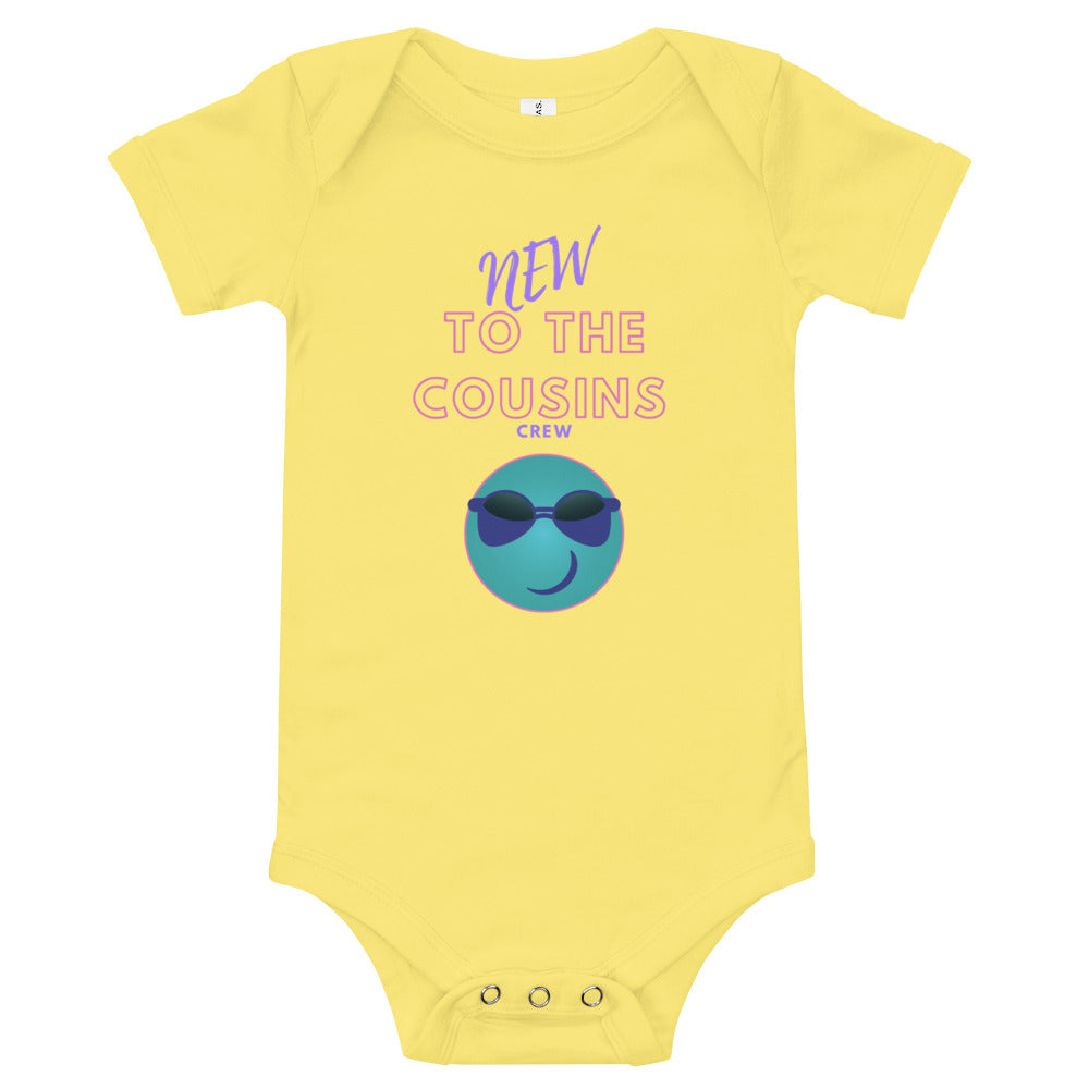 New-to-th-Crew-baby-short-sleeve-baby-onesie-yellow